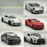 01 pack de 05 voitures sport 12cm métal