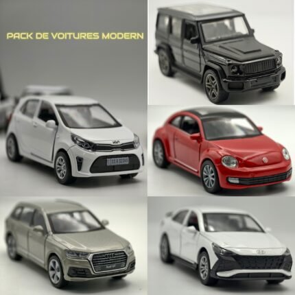 01 pack de 05 voiture en métal modern car 12cm