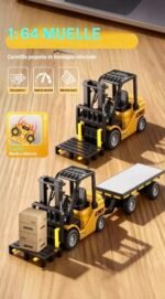Clarck miniature avec remorque et voiture métal télécommandé avec batterie rechargeable ⚡